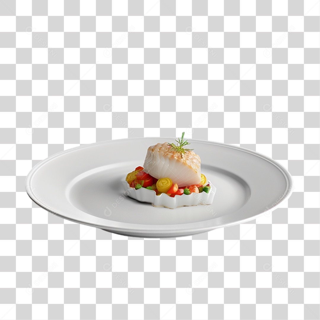 Prato com Porção PNG Transparente