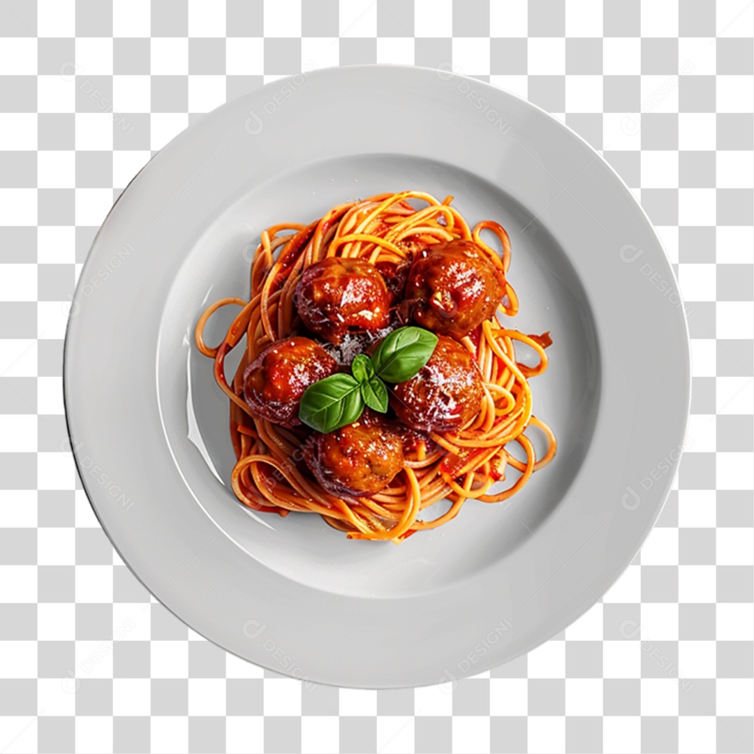 Prato com Macarrão Restaurante PNG Transparente