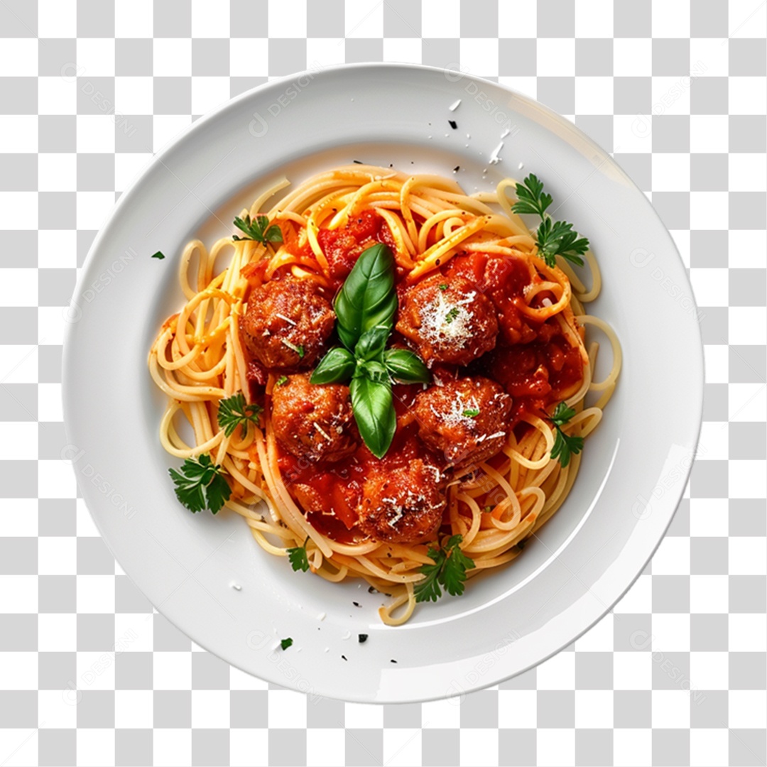 Prato com Macarrão Restaurante PNG Transparente