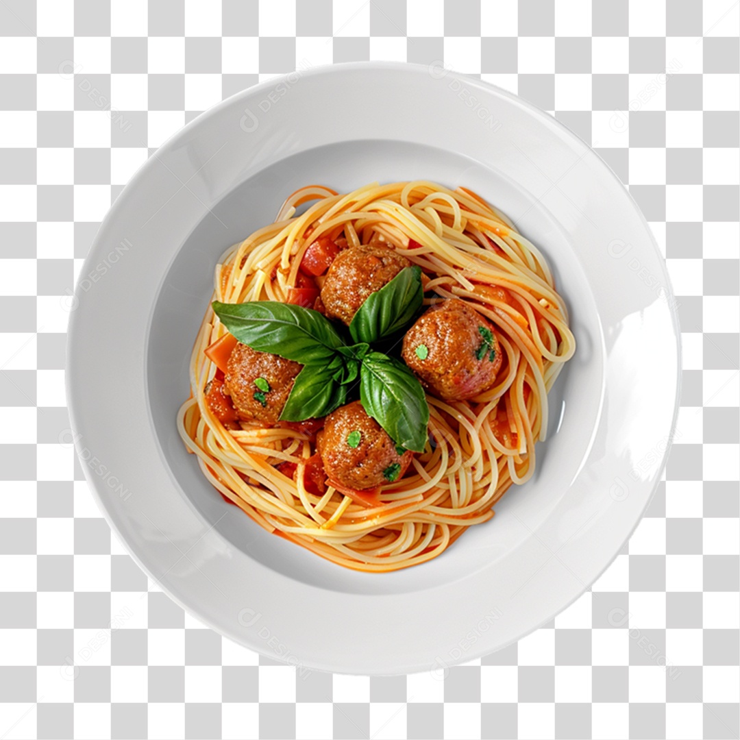 Prato com Macarrão Restaurante PNG Transparente