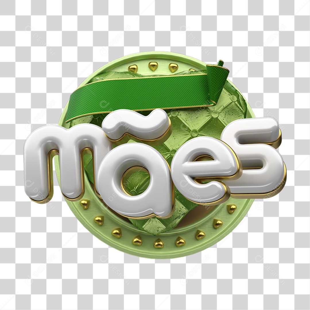 Selo 3D Dia das Mães PNG Transparente