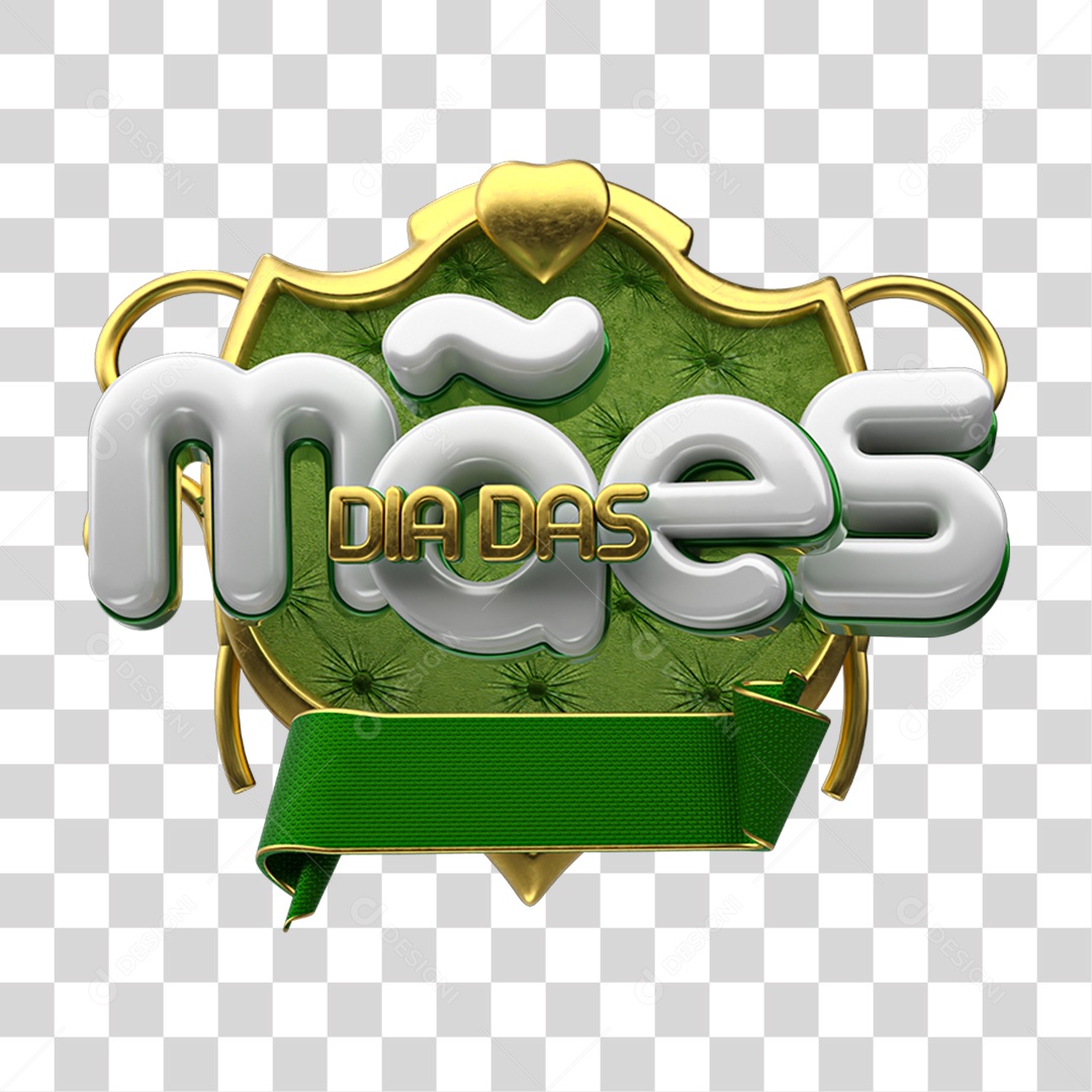 Selo 3D Mês das Mães PNG Transparente