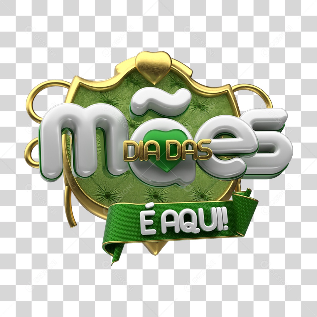 Selo 3D Mês das Mães PNG Transparente