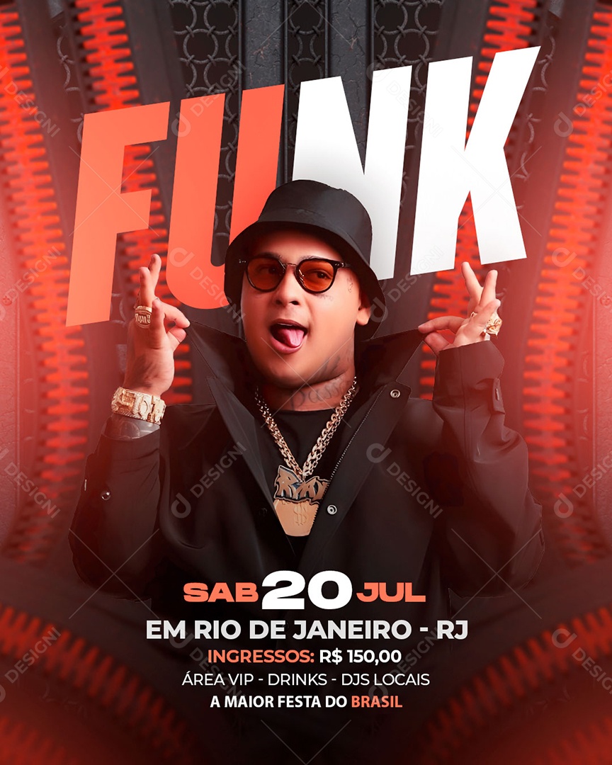 Flyer Para Eventos Funk Social Media