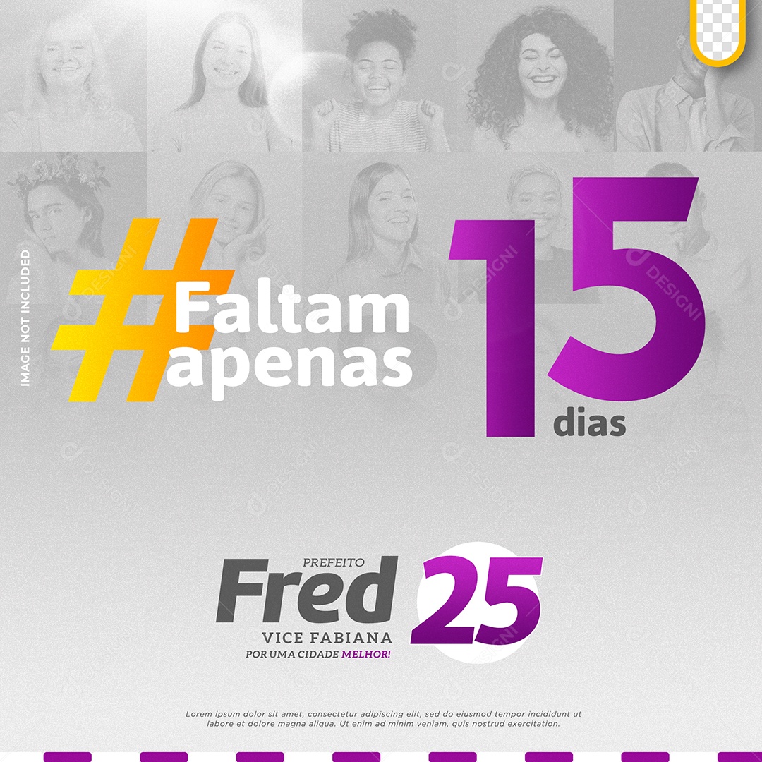 Faltam Apenas 15 Dias Social Media PSD Editável