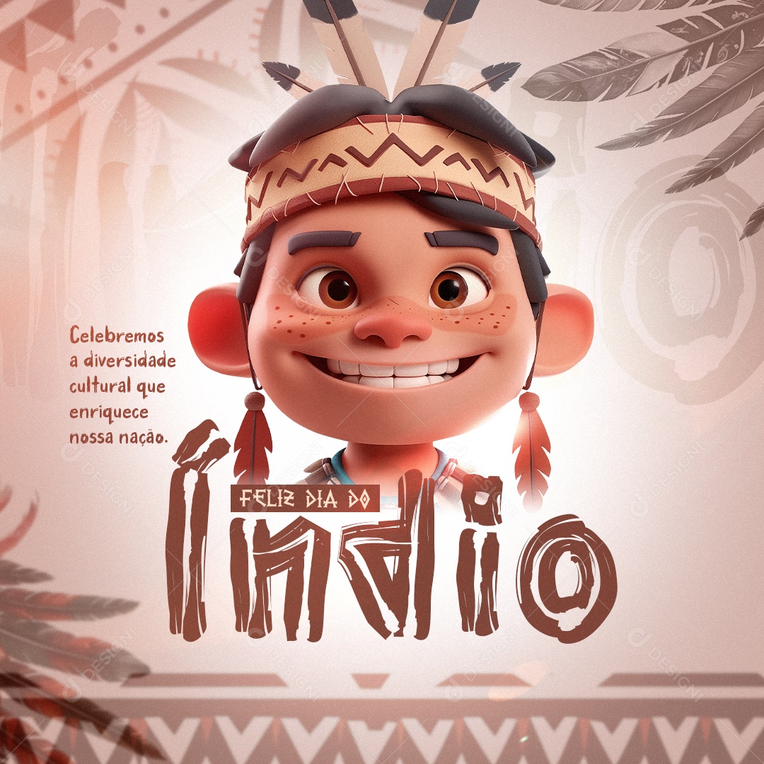 Feliz Dia do Índio 19 de Abril Social Media PSD Editável