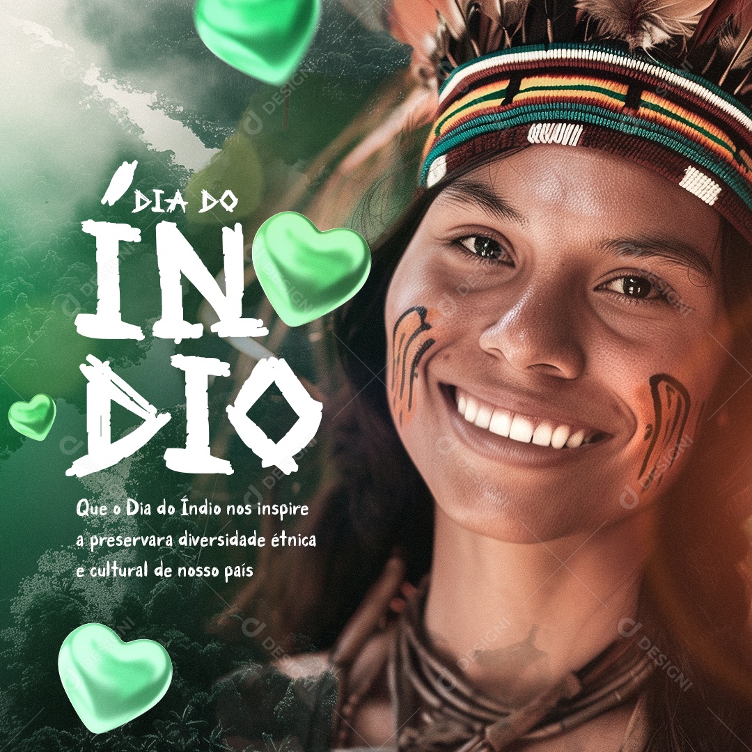 Dia do Índio 19 de Abril Social Media PSD Editável