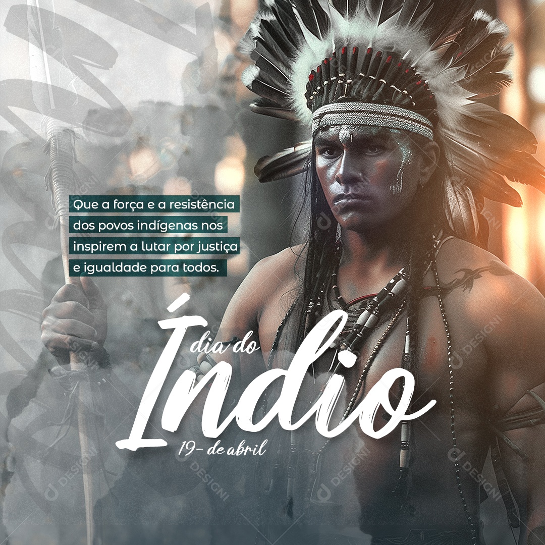 Dia do Índio 19 de Abril Social Media PSD Editável