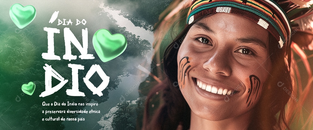 Banner Dia do Índio 19 de Abril Social Media PSD Editável