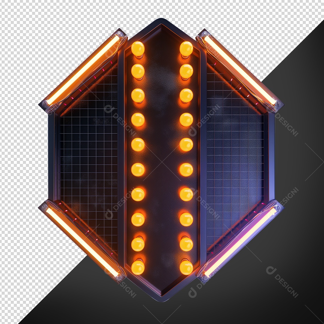 Base de Metal para Shows Lâmpadas e Luz de Led Elemento 3D para Composição PSD