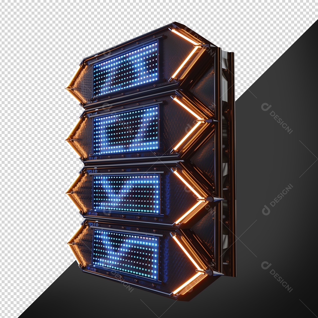 Base de Metal para Shows com Luz de Led Elemento 3D para Composição PSD