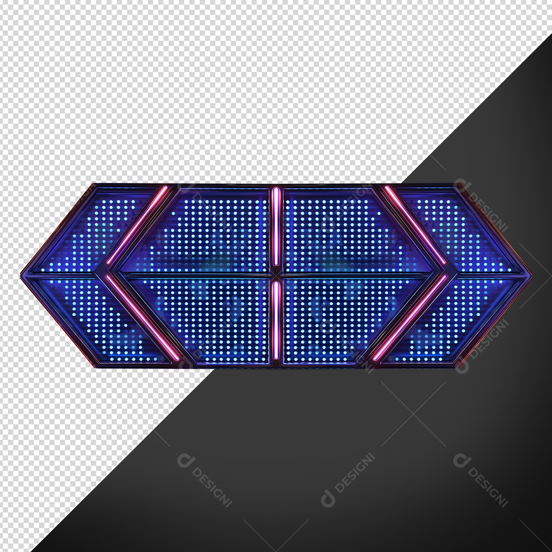 Base de Metal para Shows Elemento 3D para Composição PSD