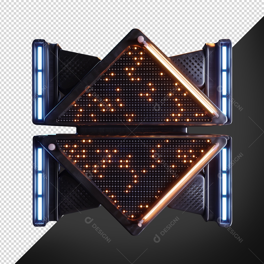 Elemento 3D Base de Metal para Shows com Luzes de Led para Composição PSD