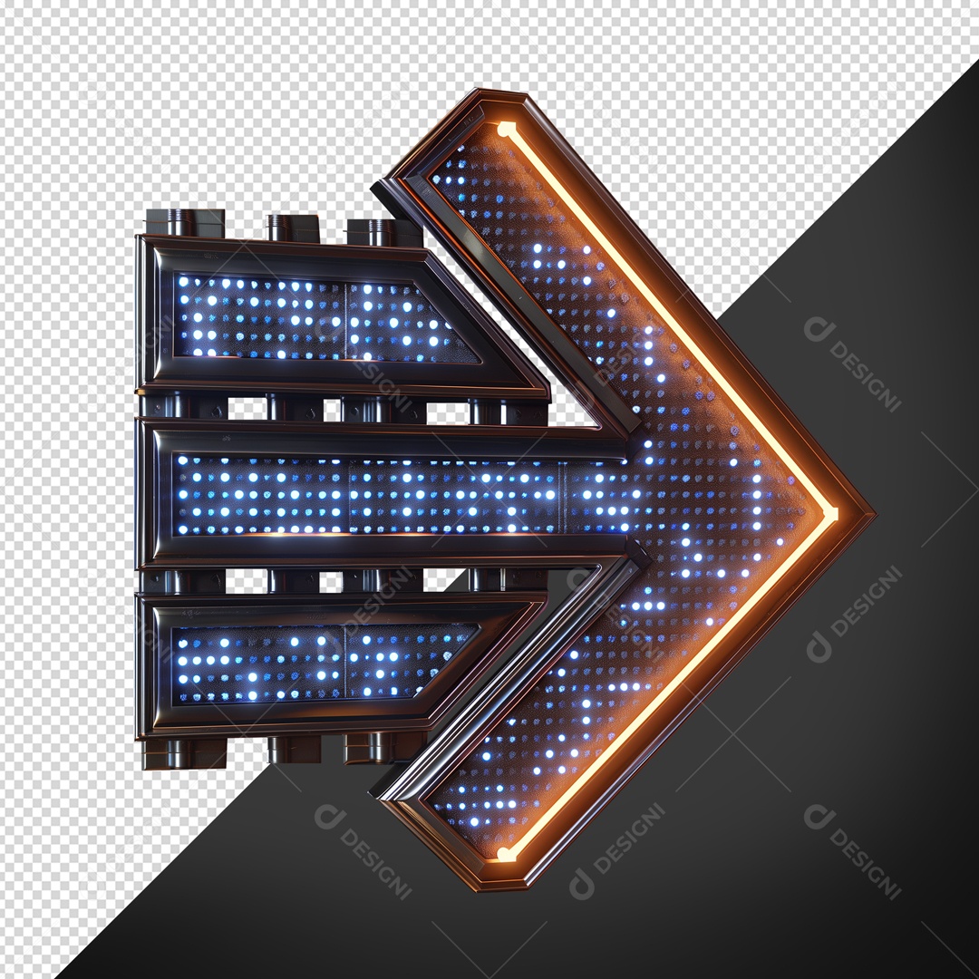 Elemento 3D Base de Metal para Shows com Luzes de Led para Composição PSD