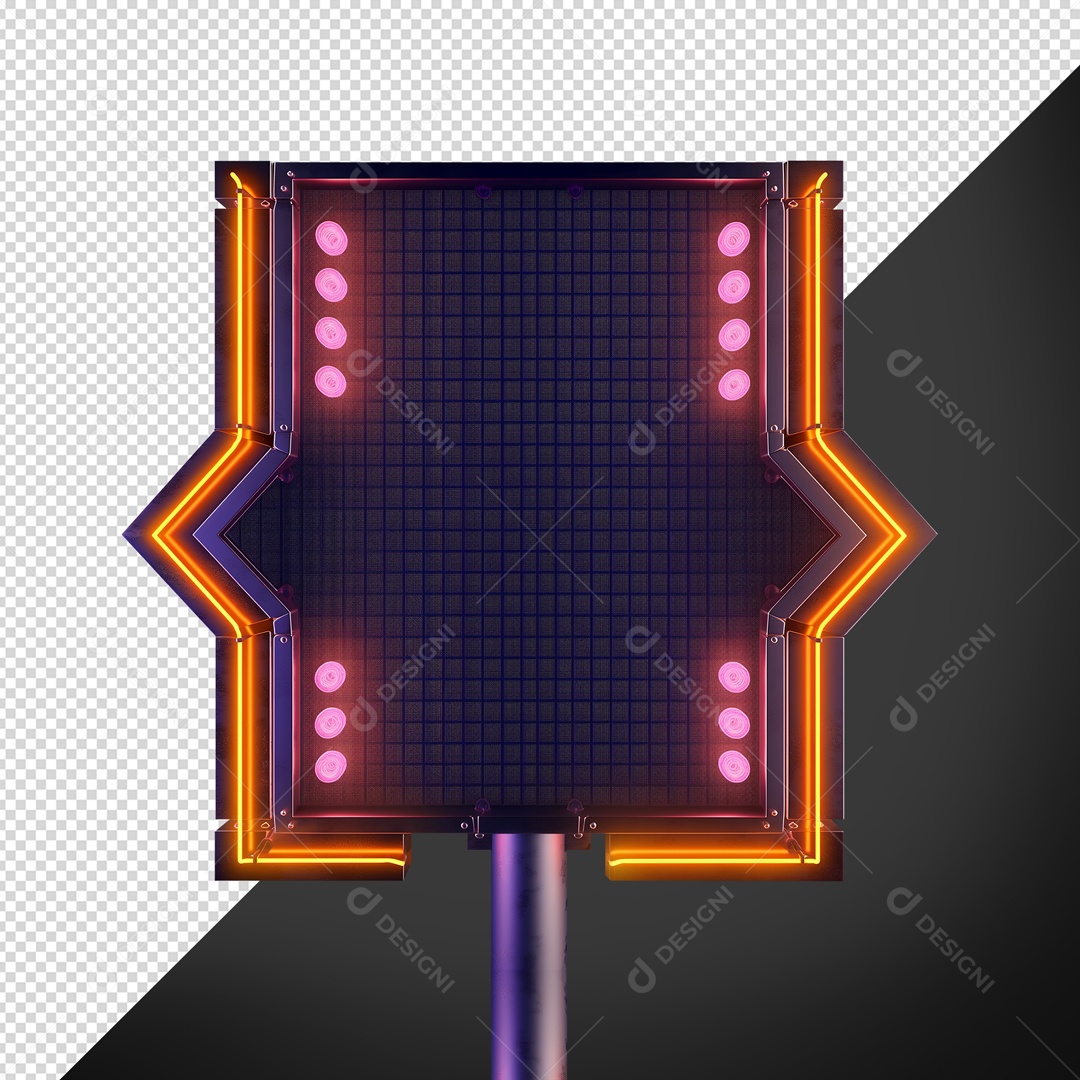 Base de Metal para Shows com Luz de Led Elemento 3D para Composição PSD