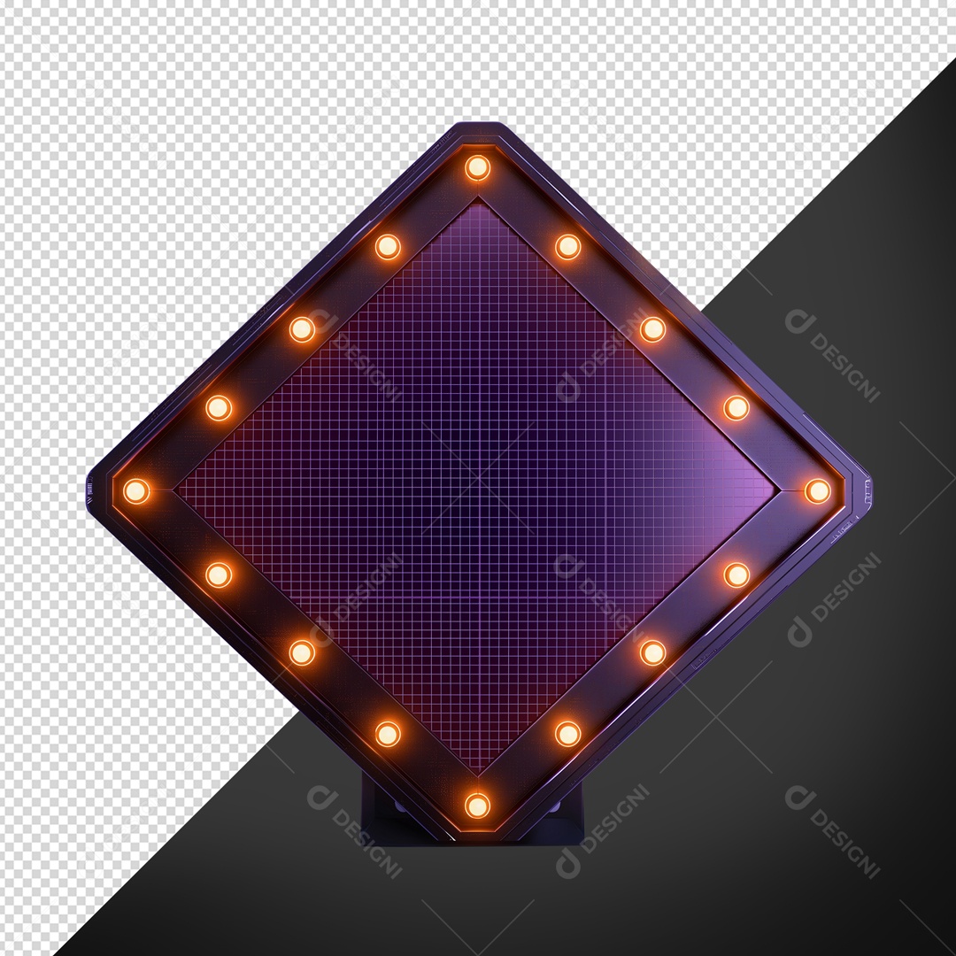 Base de Metal para Shows com Luz Elemento 3D para Composição PSD