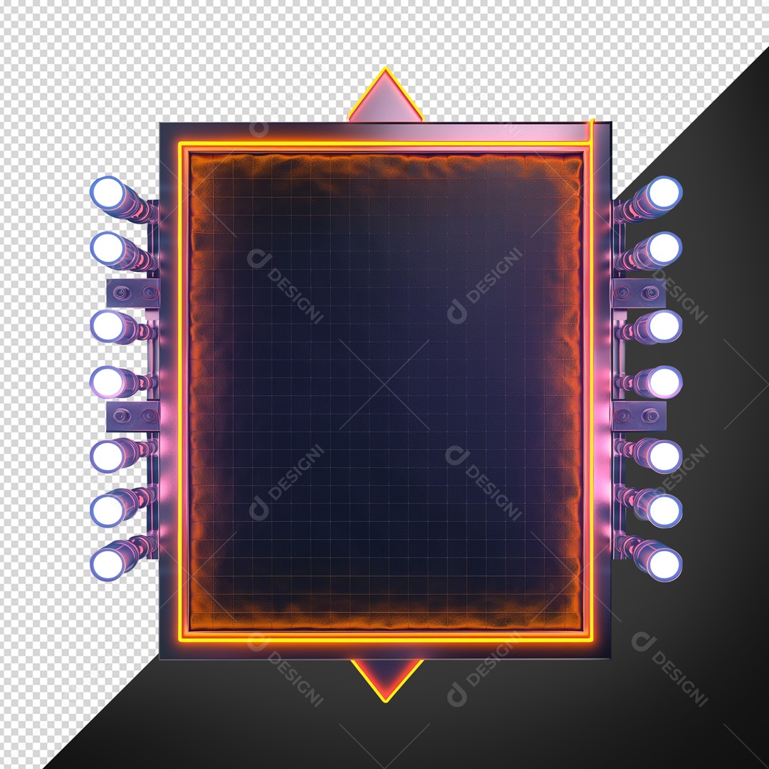 Base de Metal para Shows com Luz de Led Elemento 3D para Composição PSD