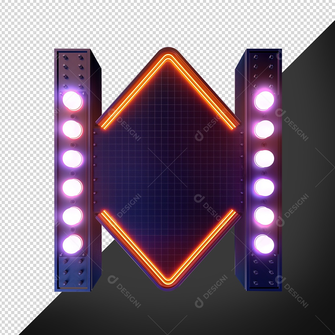 Base de Metal para Shows com Luz de Led Elemento 3D para Composição PSD