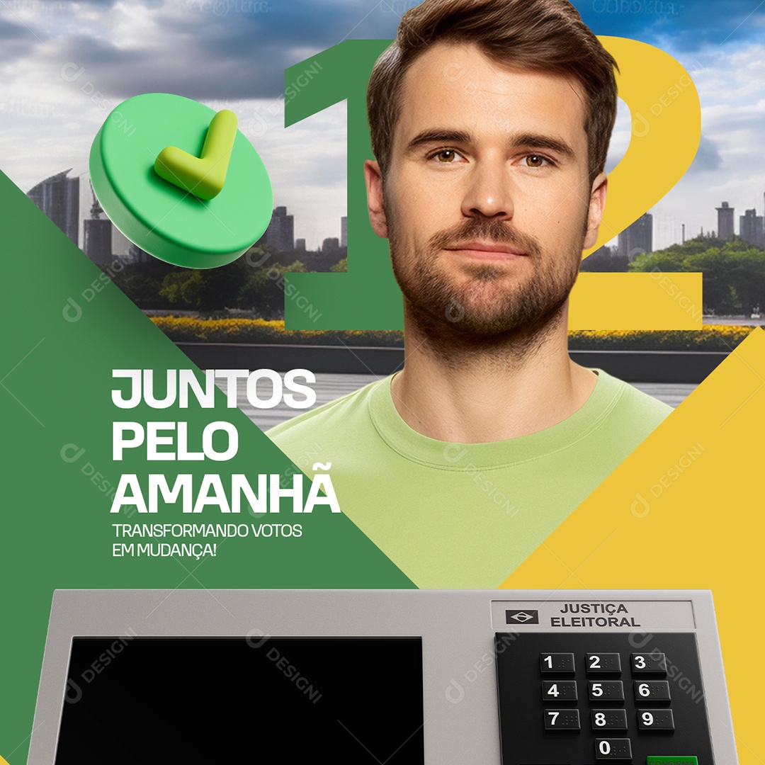 Politica Junto pelo Amanhã Social Media PSD Editável