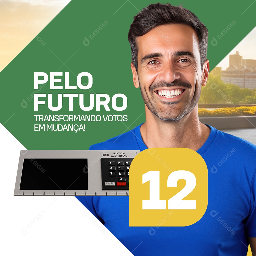 Politica Pelo Futuro Transformando Votos em Mudança Social Media PSD Editável