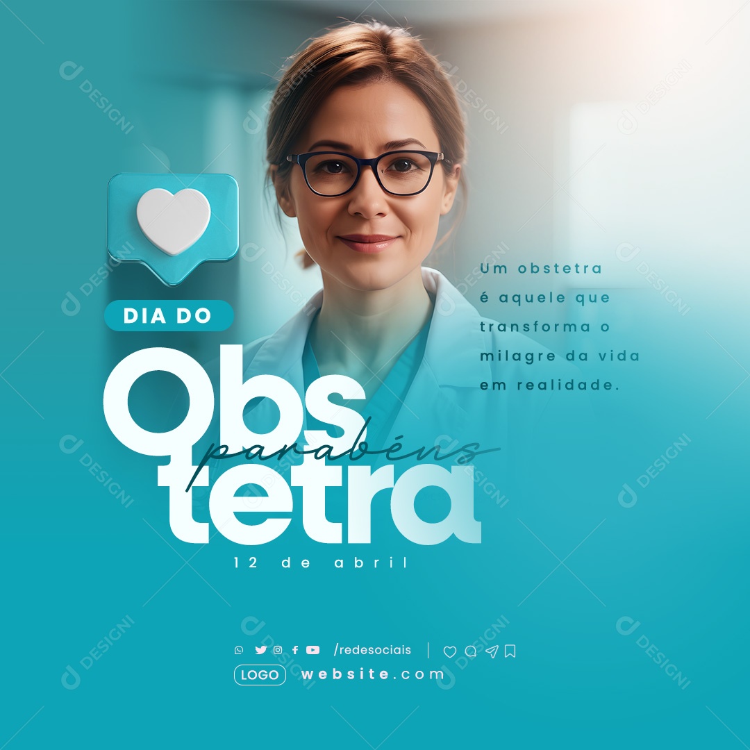 Midwifery Day April 12th is the One That Transforms the Miracle of Life into a Reality Editable Social Media PSD