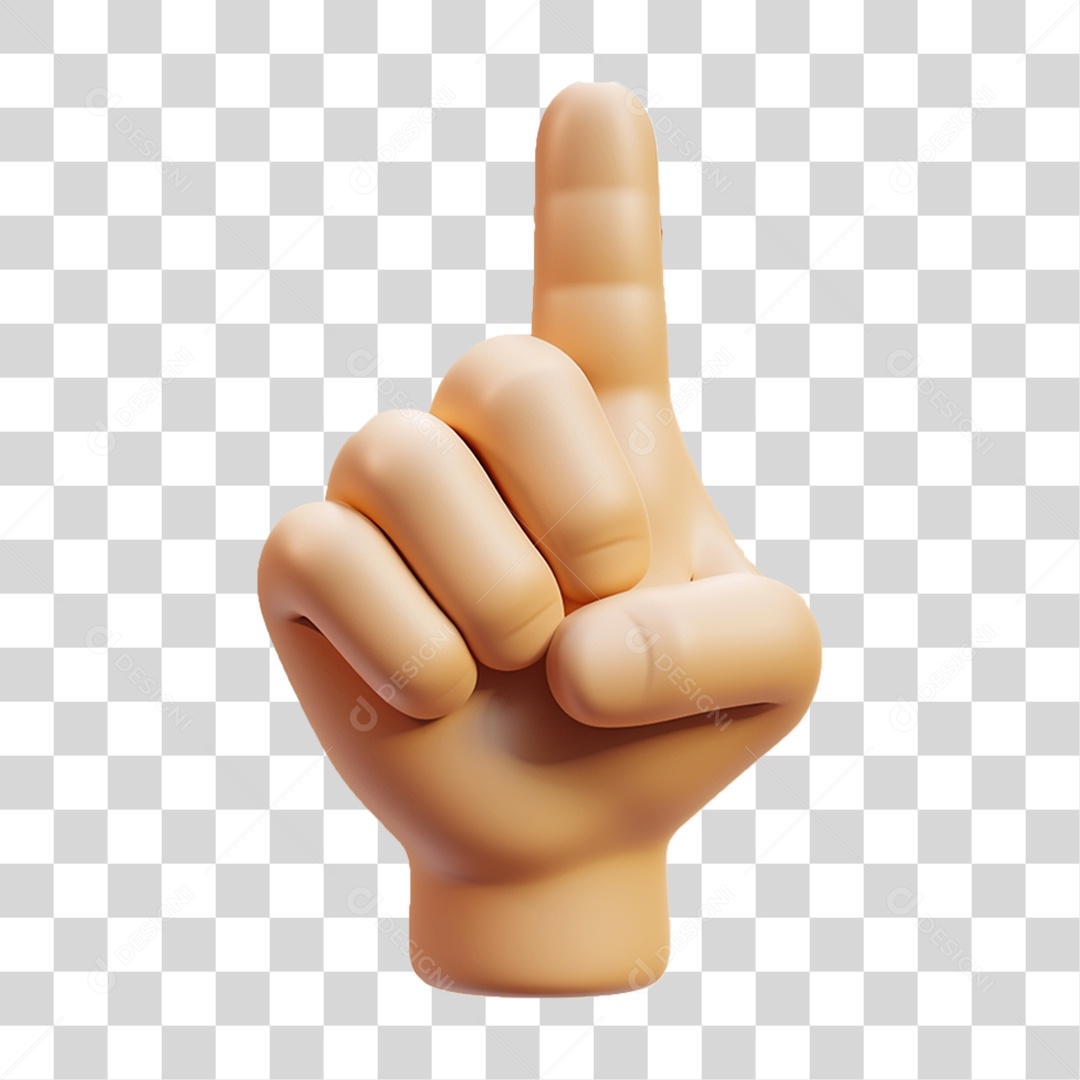 Mão com o Dedo Para o Alto PNG Transparente