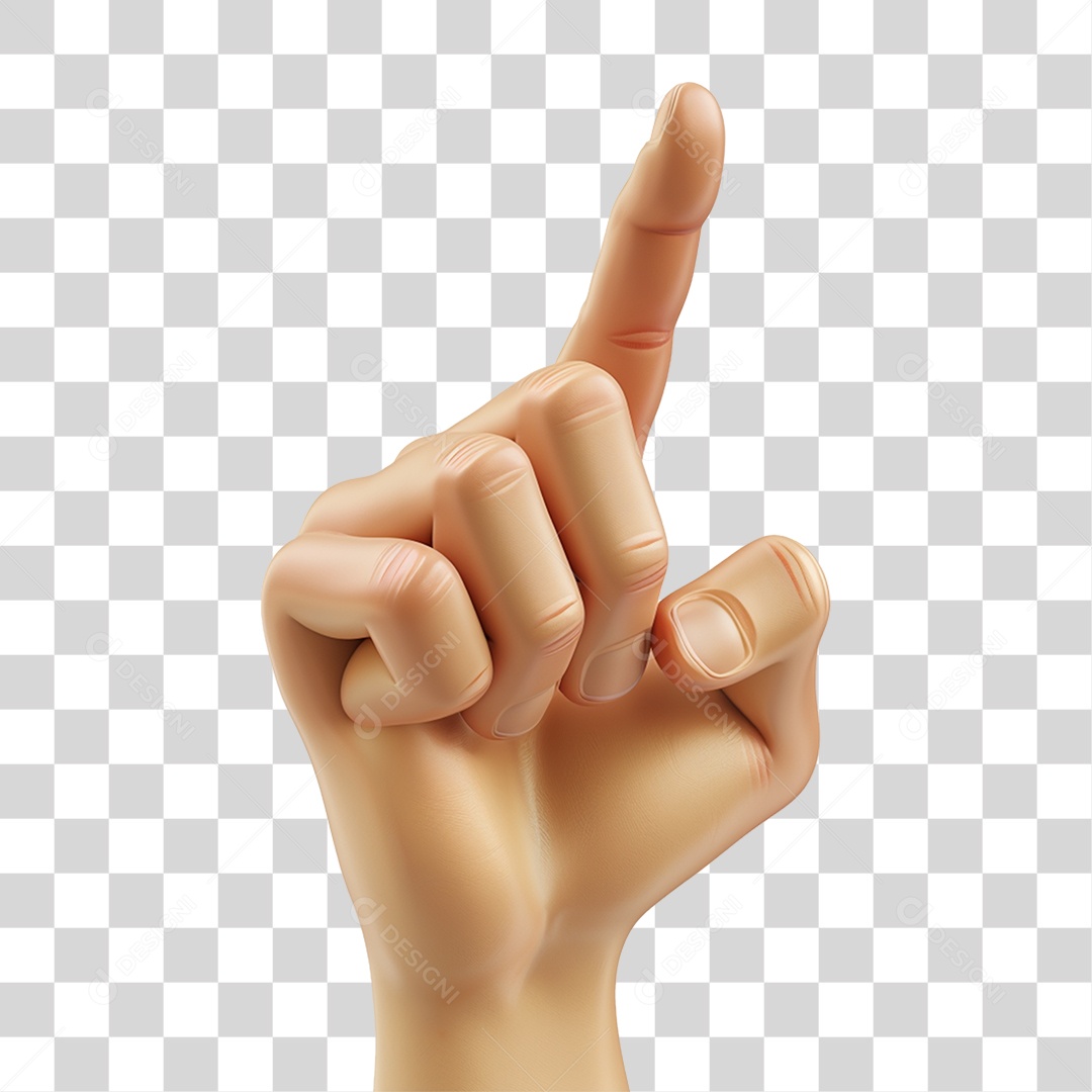 Mão com o Dedo Para o Alto PNG Transparente