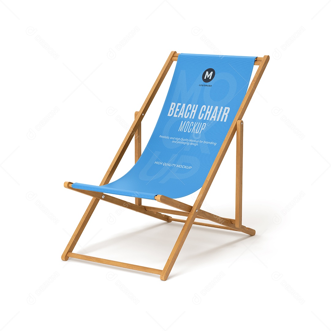 Cadeira de Praia Mockup PSD Editável