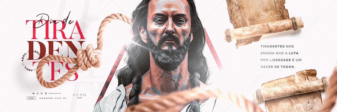 Carrossel Dia de Tiradentes 21 de Abril a Luta por Liberdade Social Media PSD Editável