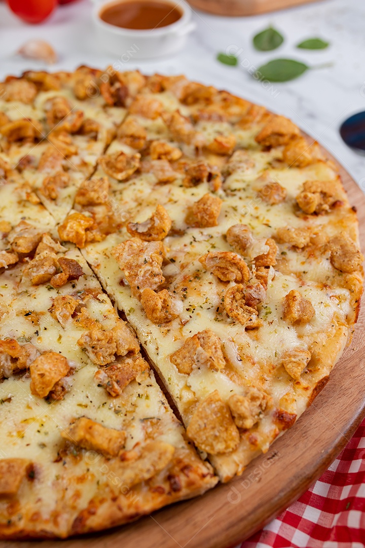 Pizza deliciosa de strogonofe de frango