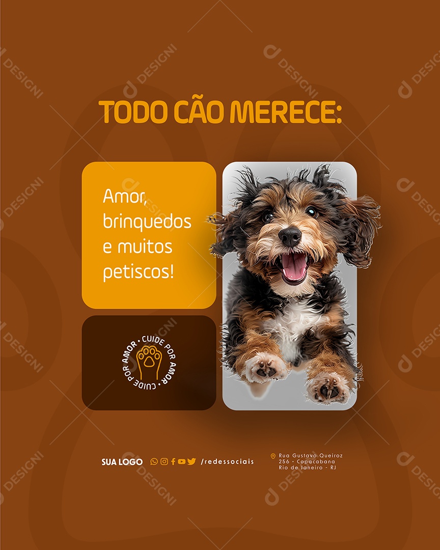 Petshop Todo Cão Merece Social Media PSD Editável