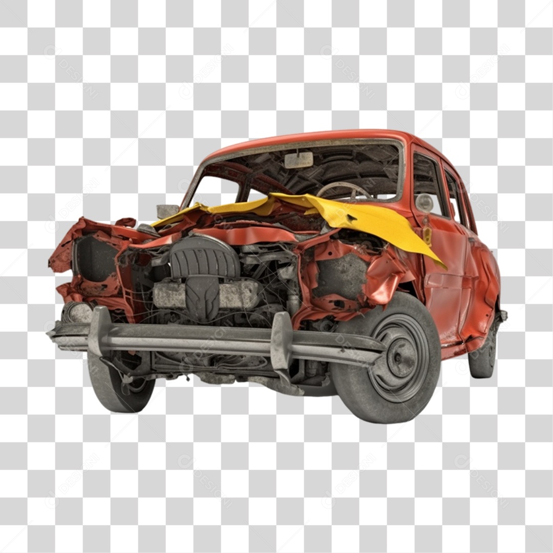 Carro Automóvel Batido PNG Transparente