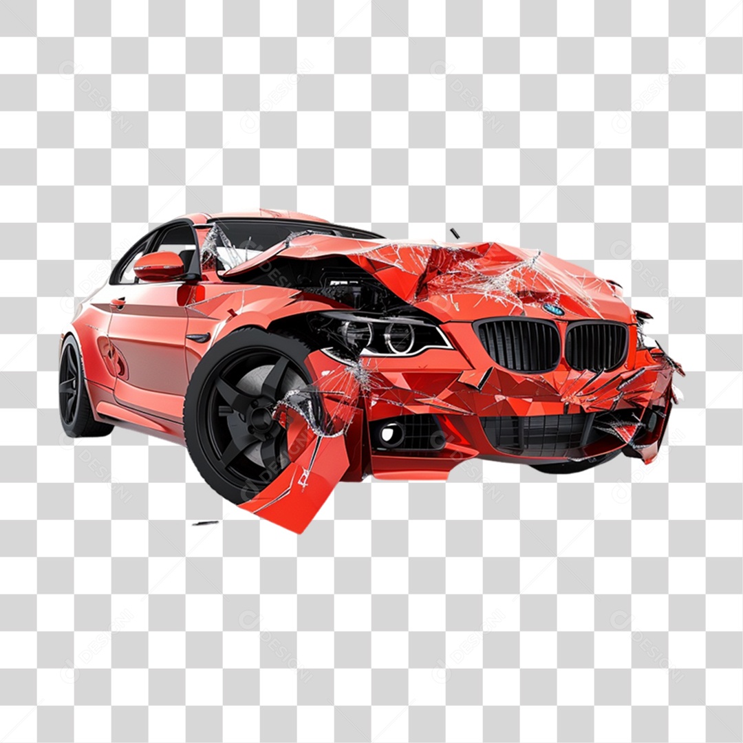 Carro Automóvel Batido PNG Transparente