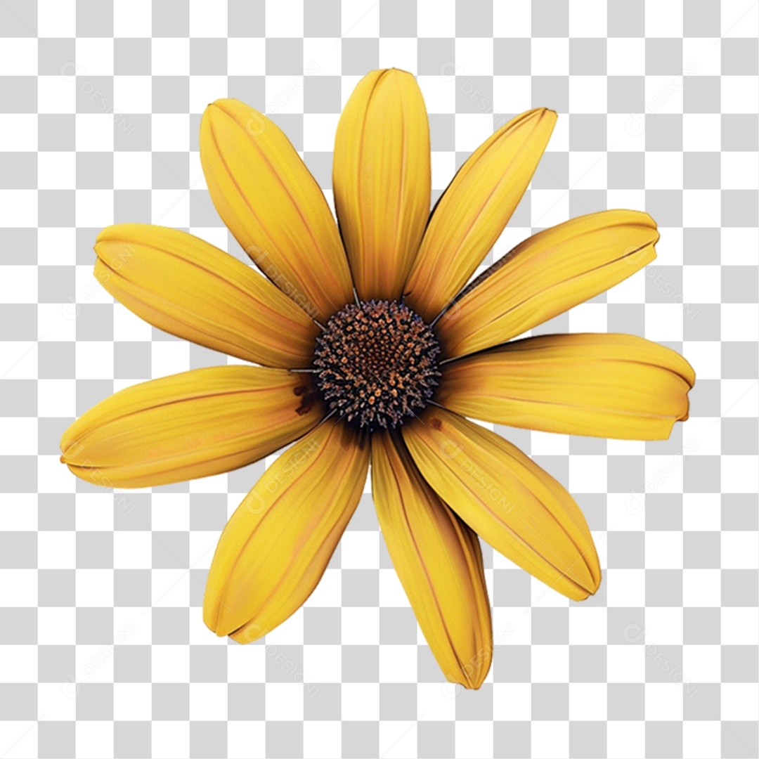 Flor Amarela PNG Transparente