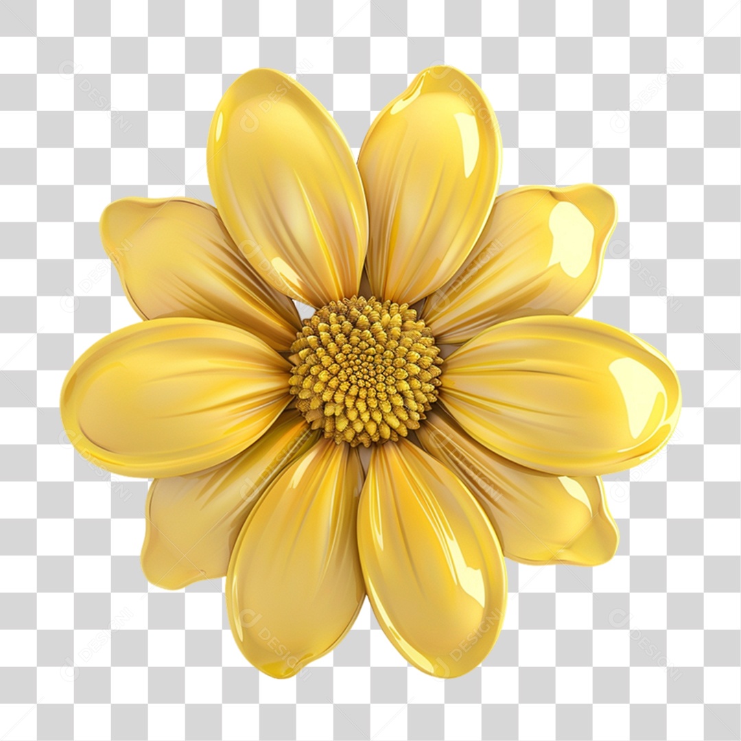 Flor Amarela PNG Transparente