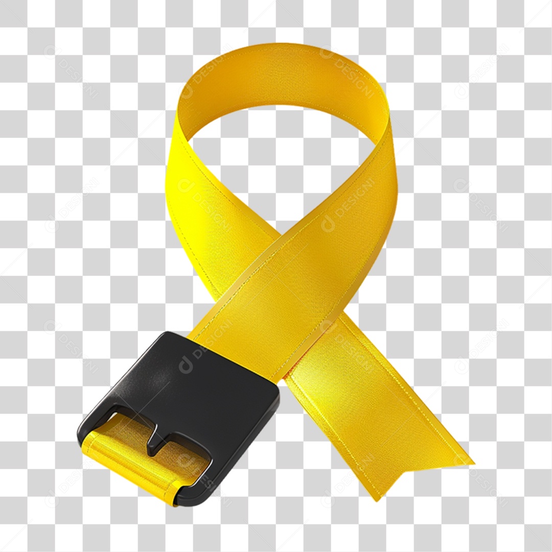 Fita Laço Amarelo PNG Transparente
