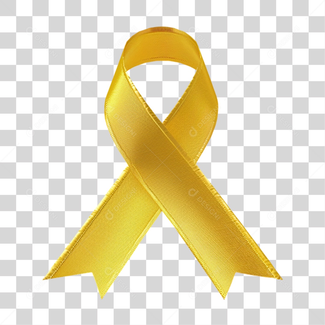 Fita Laço Amarelo PNG Transparente