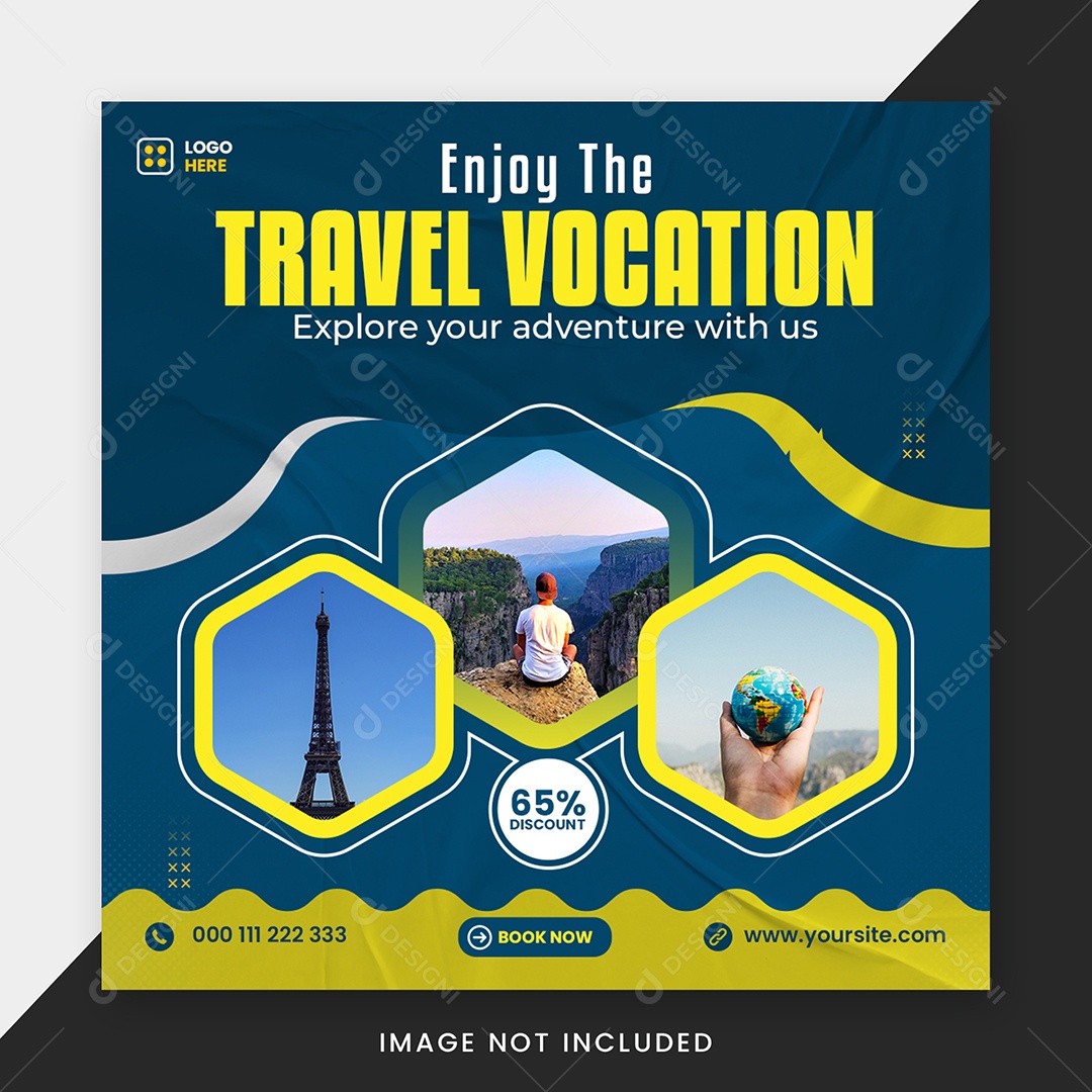 Agência de Viagem Explorando Novos Horizontes Social Media PSD Editável