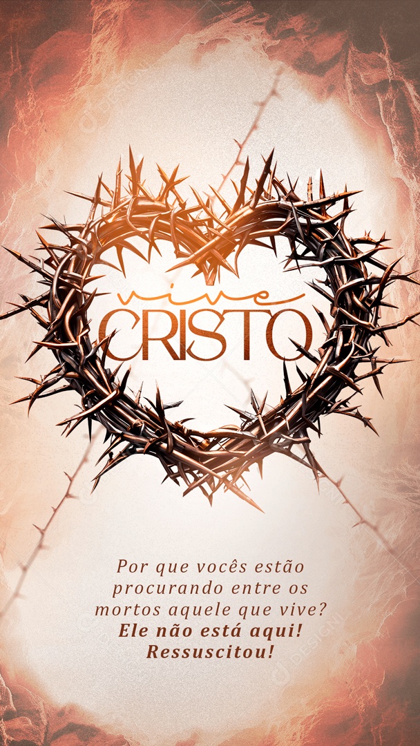 Story Feliz Páscoa 31 de Março Ele não está aqui Ressuscitou Social Media PSD Editável