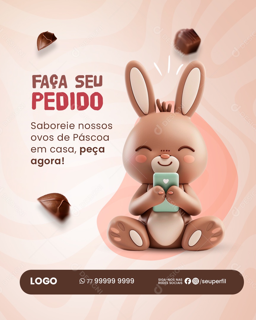 Faça seu Pedido Peça Agora Social Media PSD Editável