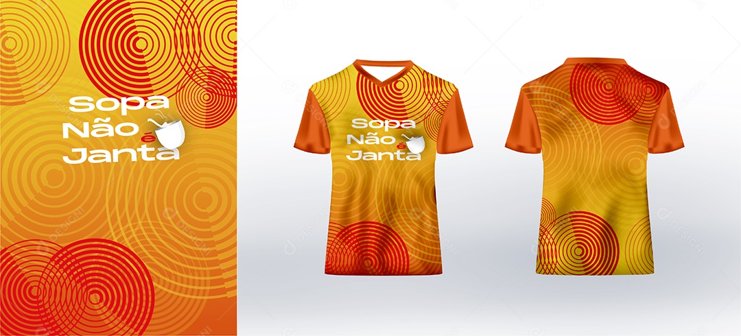 Camiseta com a Frase Sopa não e Jantar Frente de Verso AI