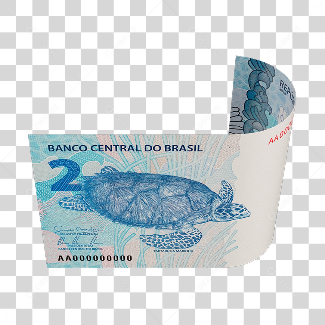 Dinheiro Nota Cédula 2 Reais Real Brasileiro Finança Com Fundo Transparente