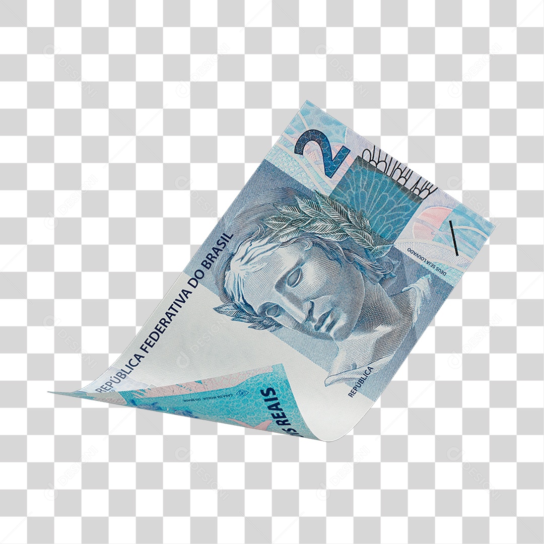 Dinheiro Nota Cédula 2 Reais Real Brasileiro Finança Com Fundo Transparente