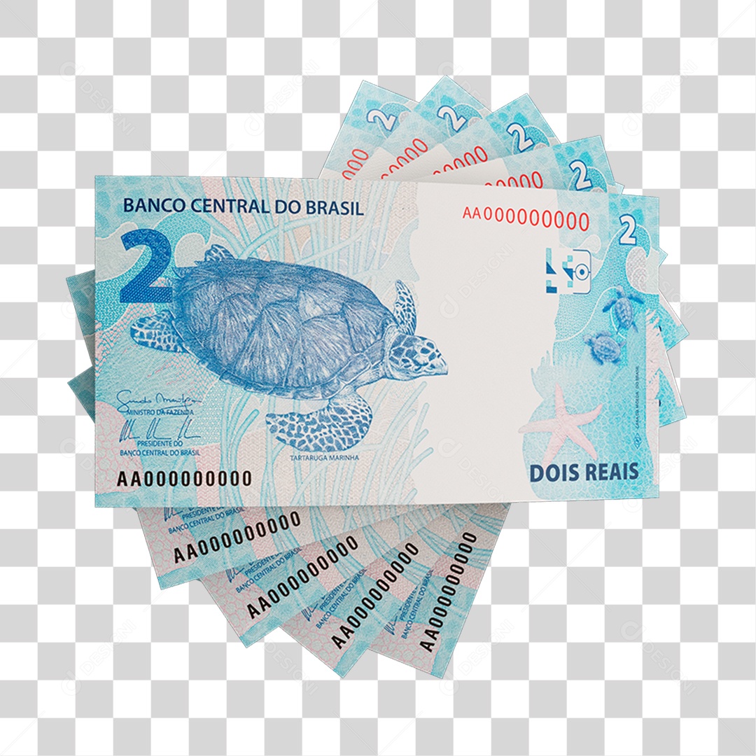 Dinheiro Nota Cédula 2 Reais Real Brasileiro Finança Com Fundo Transparente
