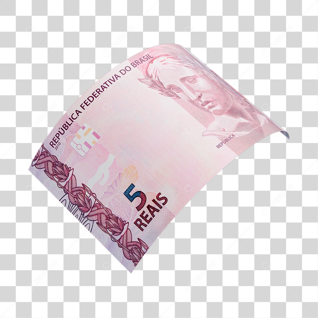 Dinheiro Nota Cédula 5 Reais Real Brasileiro Finança Com Fundo Transparente