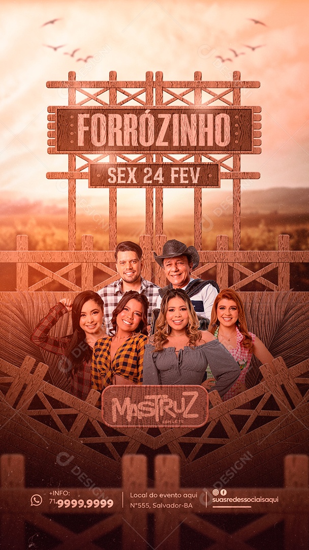 Story Flyer Forrózinho Mastruz com Leite Social Media PSD Editável