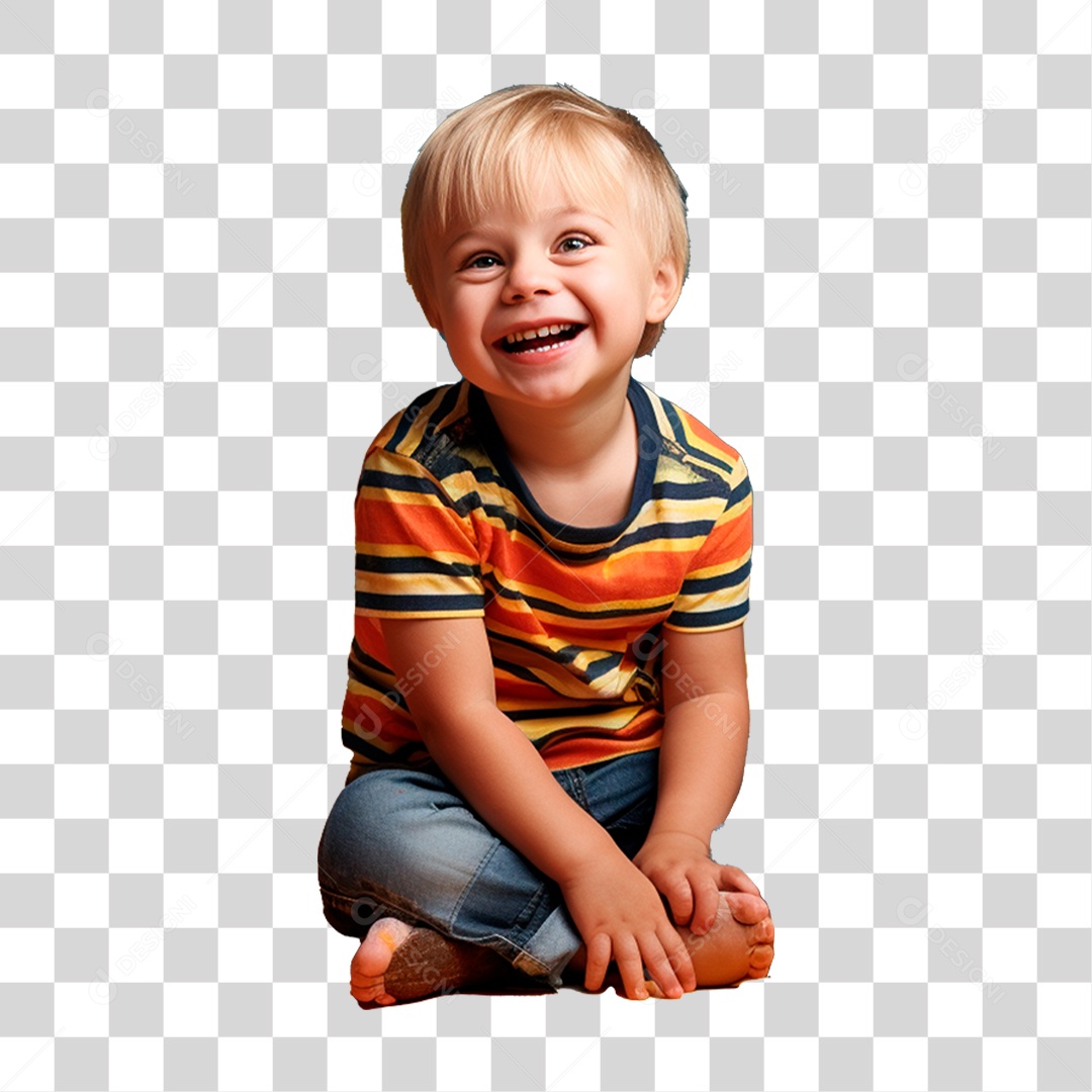 Menino jovem feliz PNG Transparente