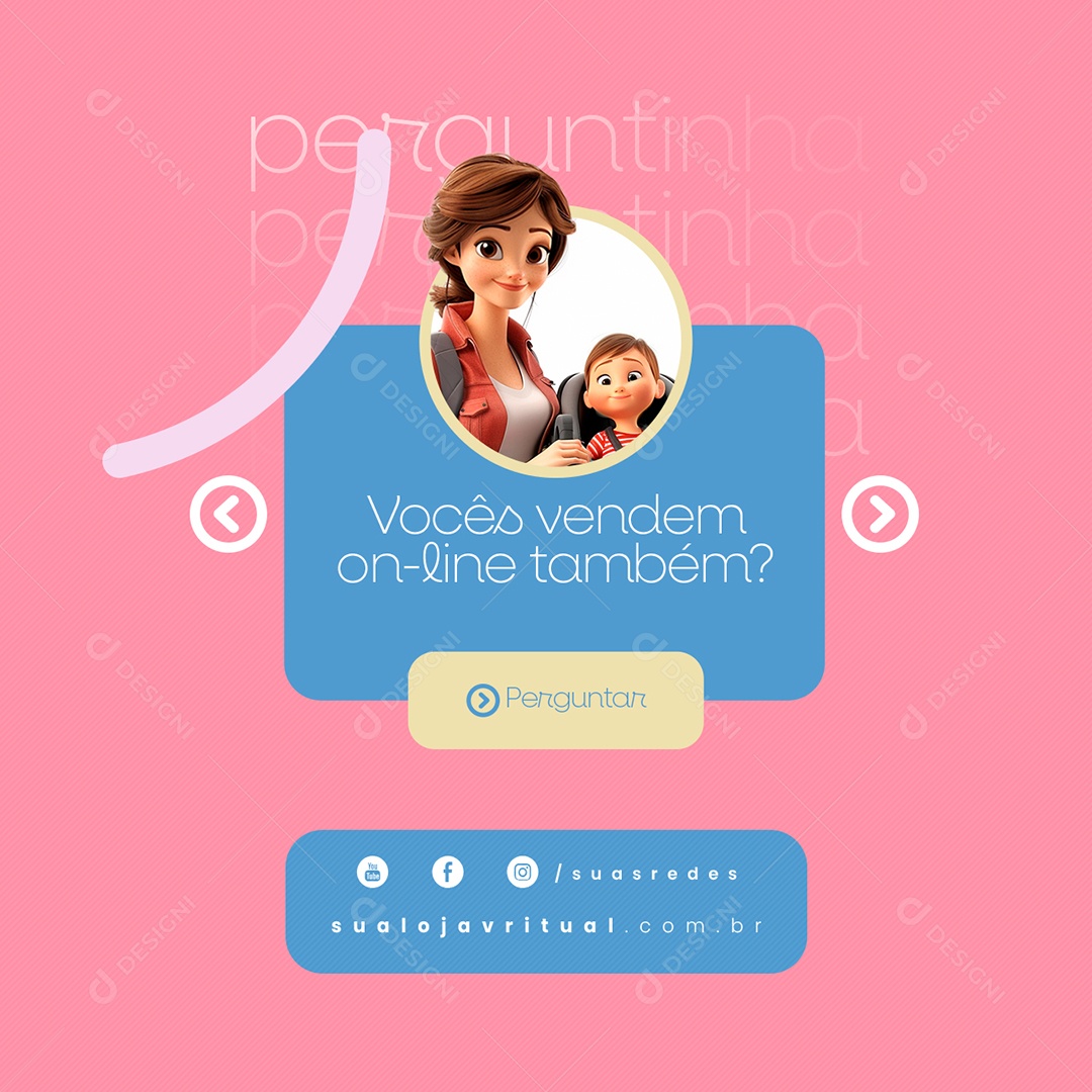Loja de Bebê Vocês Vendem Online Também Social Media PSD Editável