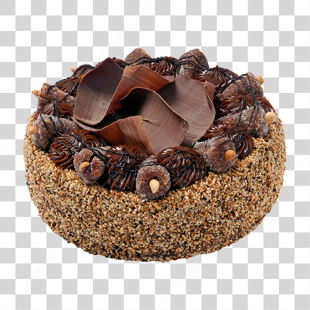 Bolo de Chocolate PNG Transparente