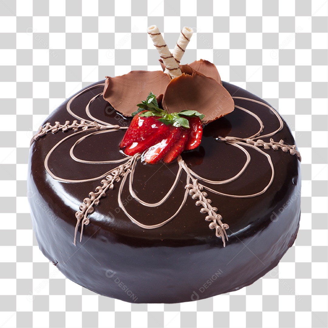 Bolo de Chocolate PNG Transparente